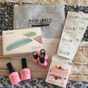 Gel nail lamp GUC plus supplies.